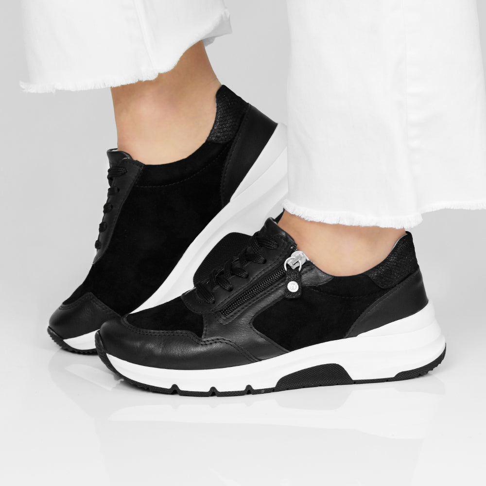 Minfot Softrole Lux Sneakers Dam Stretch Svart