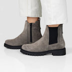 Minfot Ribe Chelsea Boots Zip Mocka Taupe