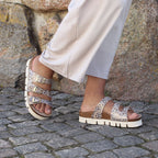 Minfot Upstep Lux Sandaler Dam Leopard Beige