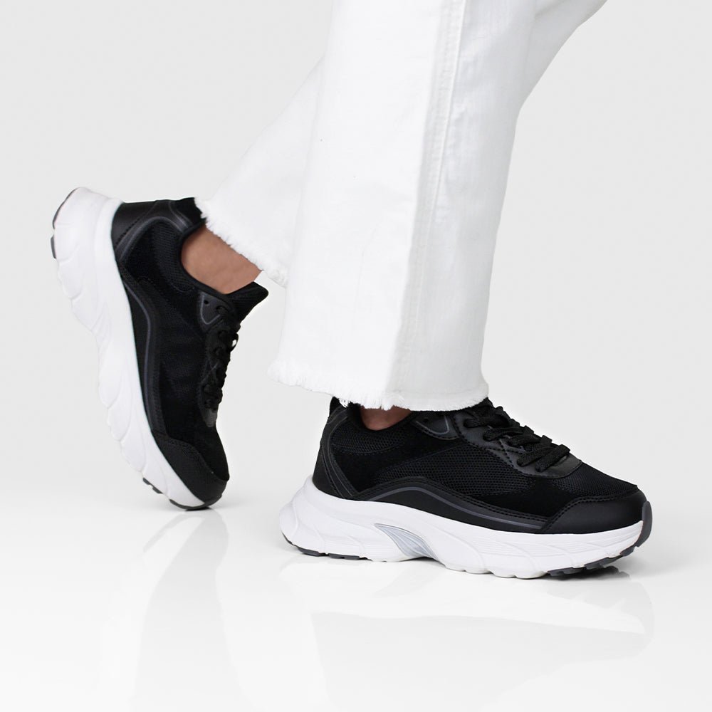 Minfot Sneaker Joy Mesh Mocka Svart Vit