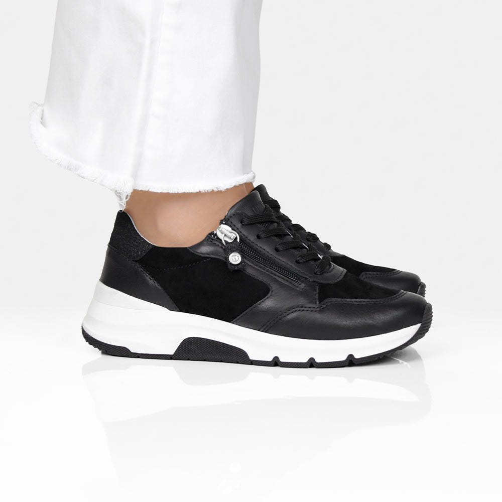 Minfot Softrole Lux Sneakers Dam Stretch Svart