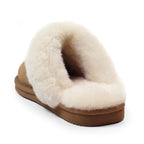 Minfot Fårskinnstofflor Slip-On Duved med sula Chestnut