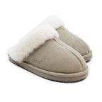 Minfot Fårskinnstofflor Slip-on Duved med sula Sand