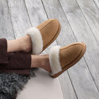 Minfot Fårskinnstofflor Slip-On Duved med sula Chestnut