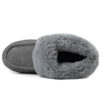 Minfot Fårskinnstofflor Hemse med sula Grafit Grå