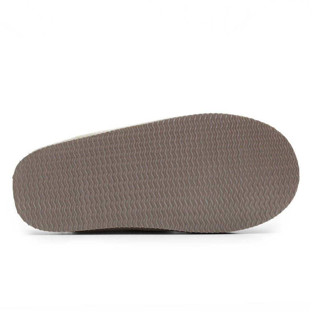 Minfot Fårskinnstofflor Slip-on Duved med sula Sand