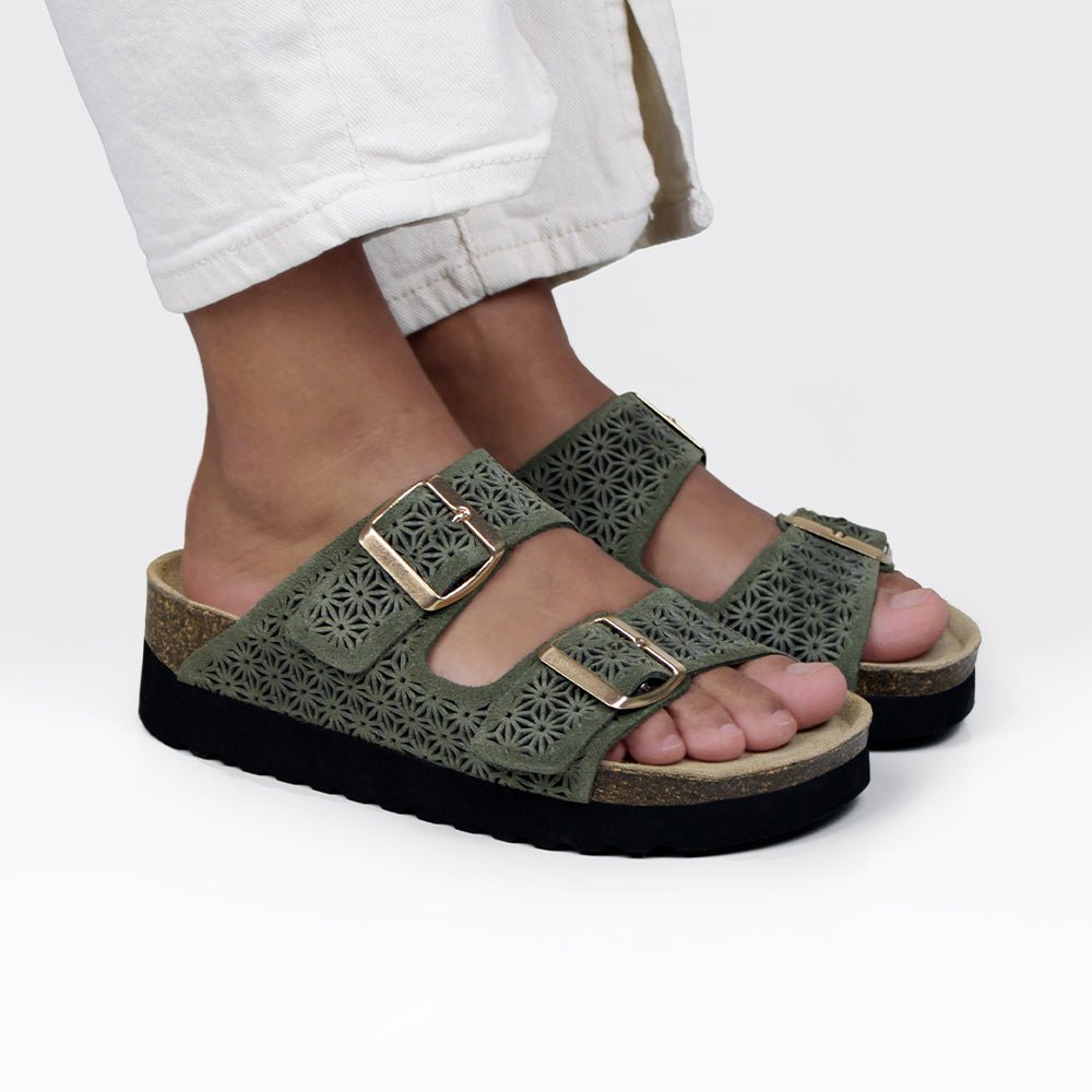 Minfot Daisy Sandaler Dam Mocka Grön