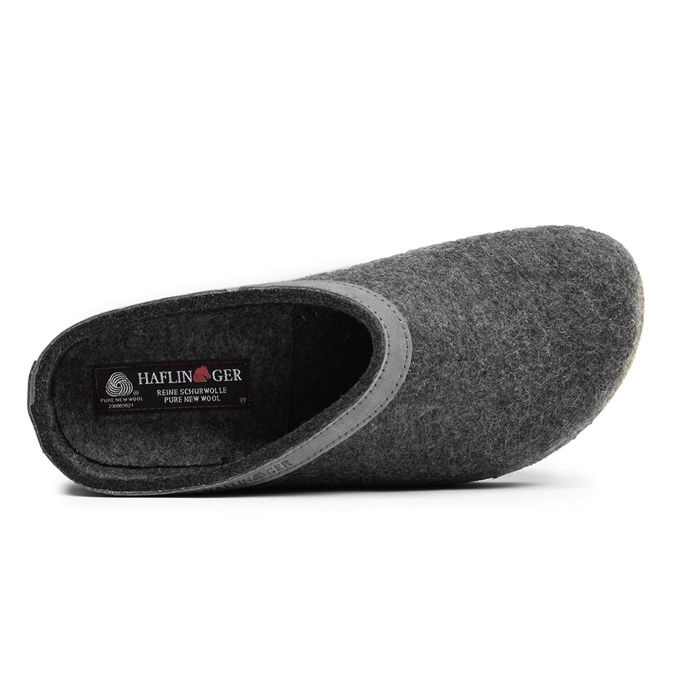 Haflinger Ulltofflor Grizzly Grå