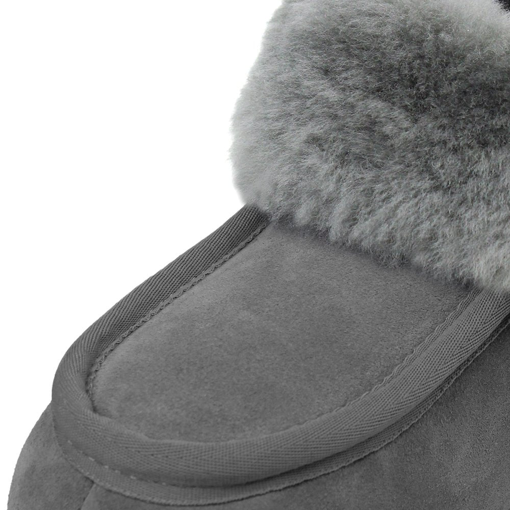 Minfot Fårskinnstofflor Hemse med sula Grafit Grå