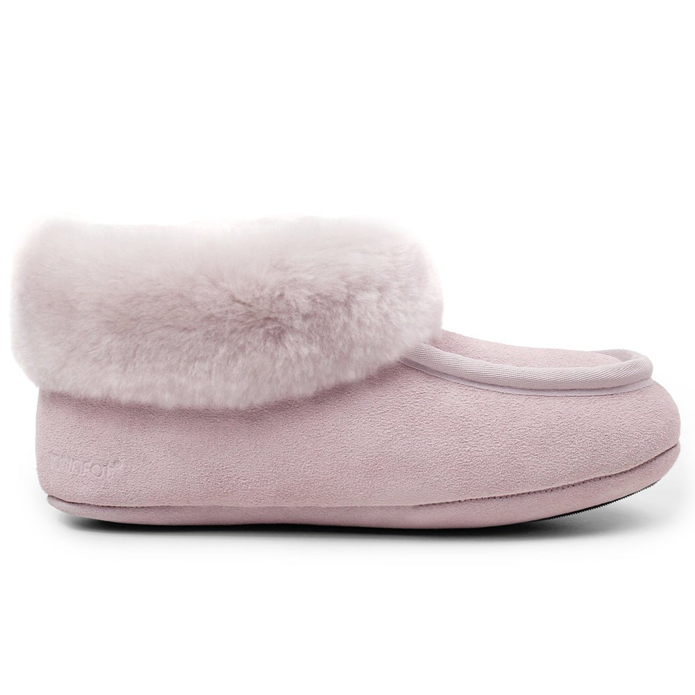 Minfot Fårskinnstofflor Hemse med sula Rose