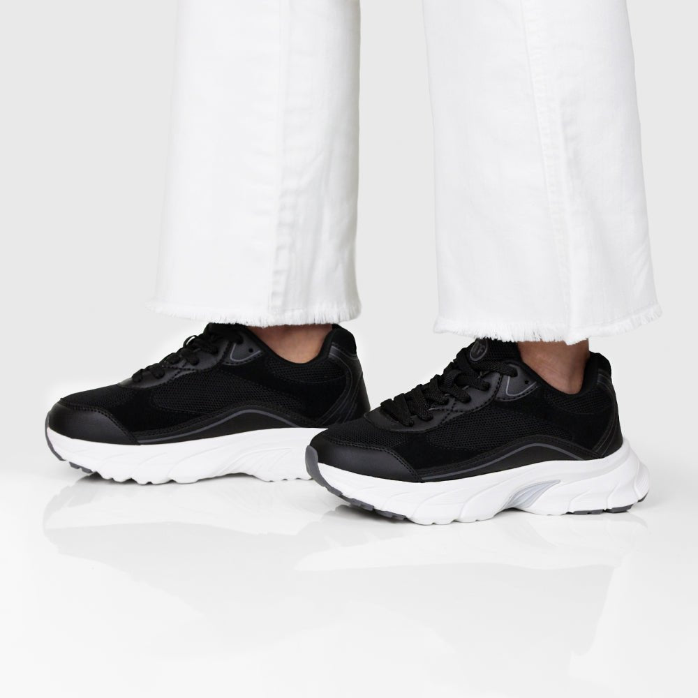 Minfot Sneaker Joy Mesh Mocka Svart Vit