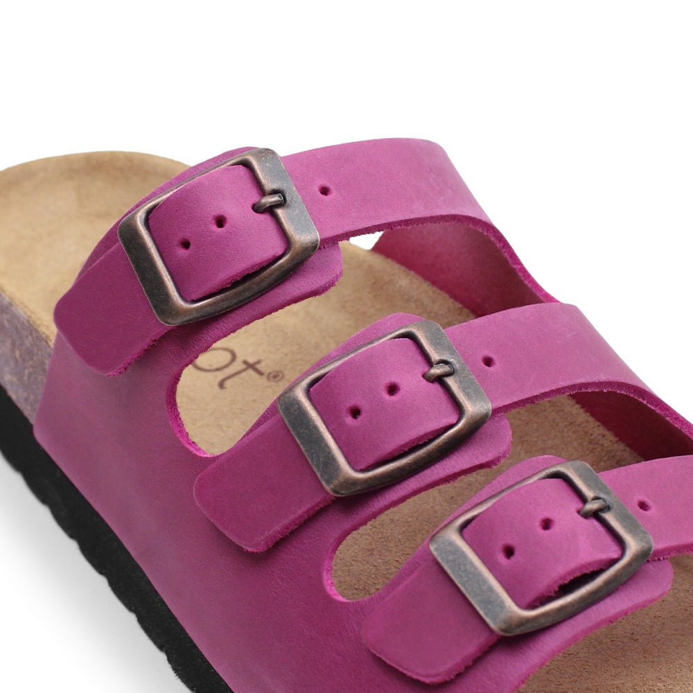 Minfot Sandaler Bio Skinn Fuxia