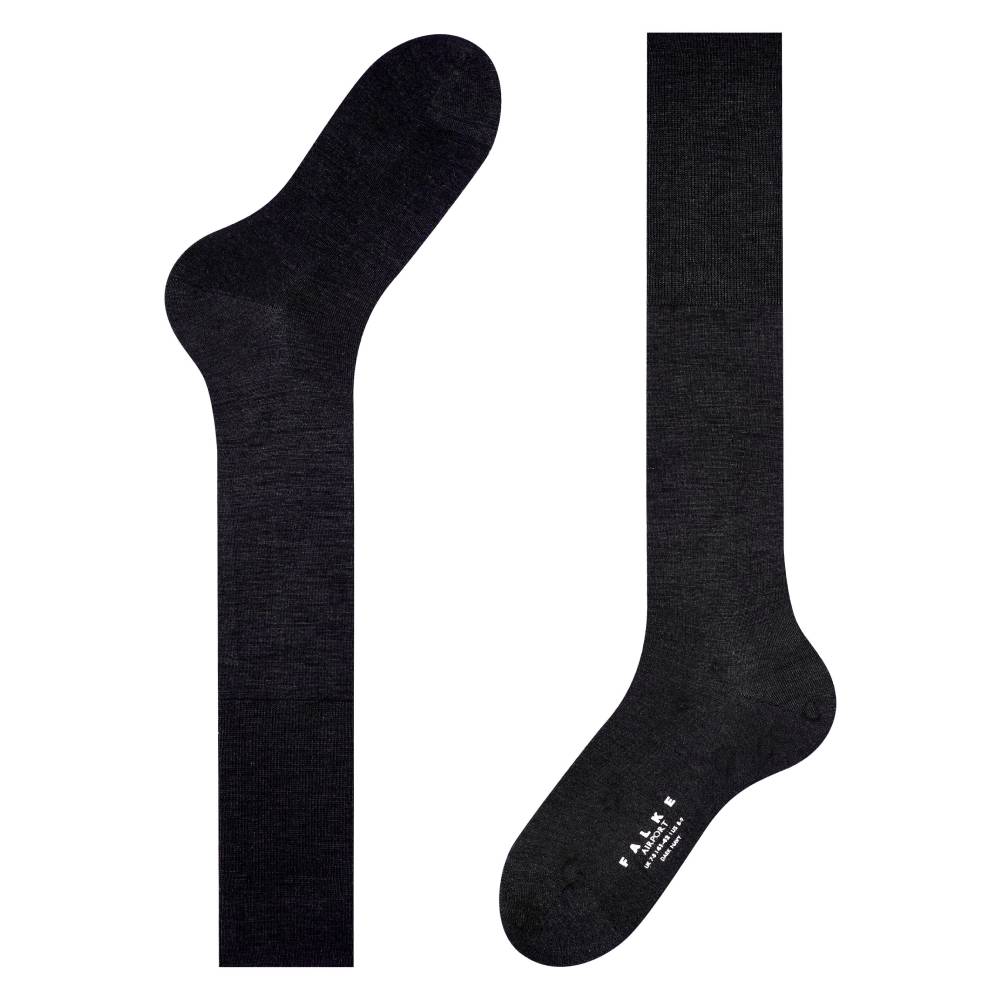 Falke Airport Knästrumpor Herr Merinoull Svart 1-pack