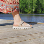 Minfot Abby Sandaler Dam Kardborre Taupe