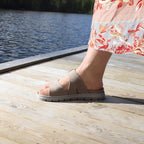 Minfot Abby Sandaler Dam Kardborre Taupe