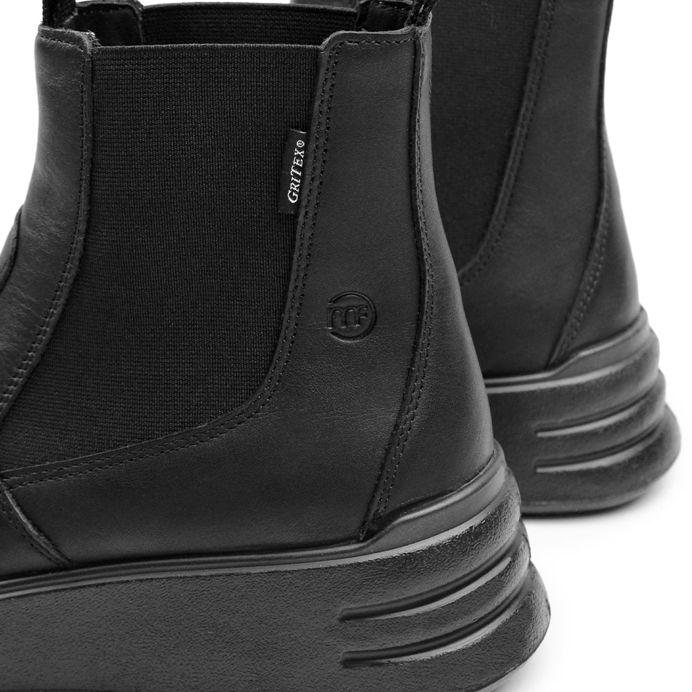 Minfot Ami Chelsea Boots Dam Vattenavvisande TEX Skinn Svart
