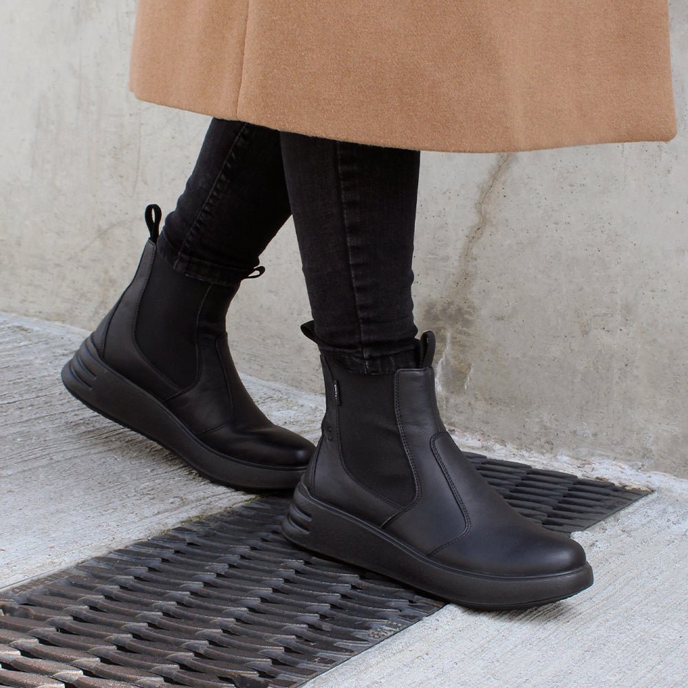 Minfot Ami Chelsea Boots Dam Vattenavvisande TEX Skinn Svart