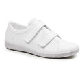 Minfot Aveny Skinn Sneaker Dam Kardborreband Vit