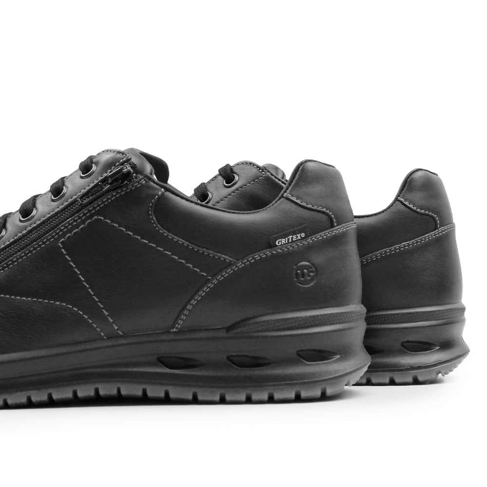 Minfot Axe Herrskor Zip Vattenavvisande TEX Skinn Svart