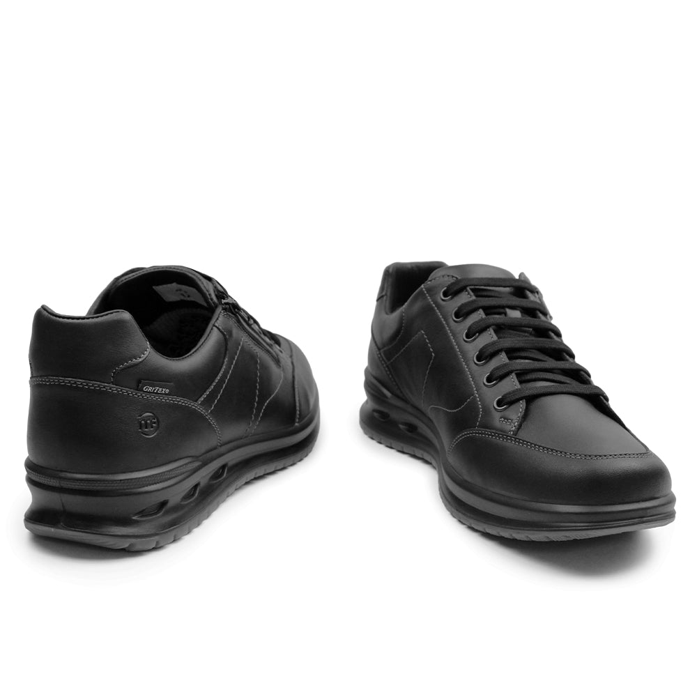 Minfot Axe Herrskor Zip Vattenavvisande TEX Skinn Svart