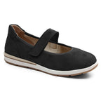 Minfot Ballerinaskor med rem Joyce Dam Stretch Nubuck Svart