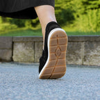 Minfot Ballerinaskor med rem Joyce Dam Stretch Nubuck Svart