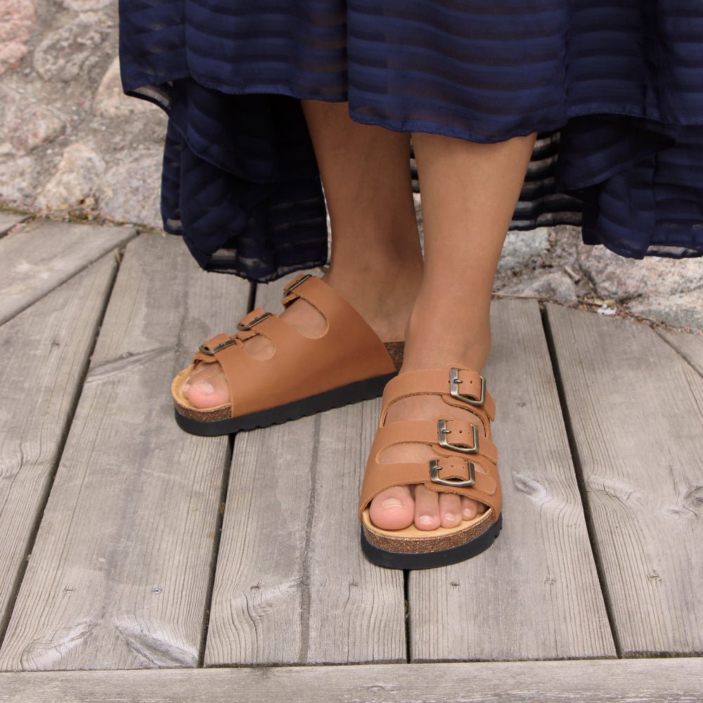 Minfot Sandaler Bio Skinn Cognac