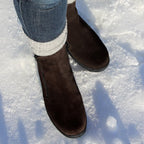 Minfot Dubbskor Boden Mocka Ull Brun