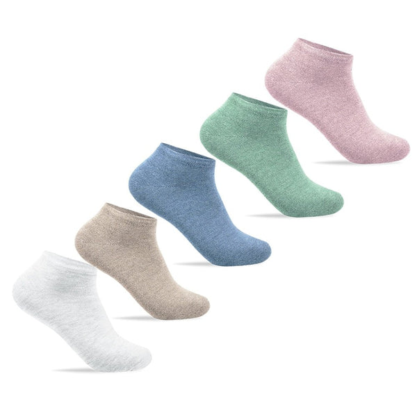 Minfot Sensitive Puuvillasukat Sneaker Pastelli 5-pakkaus Tennarisukat