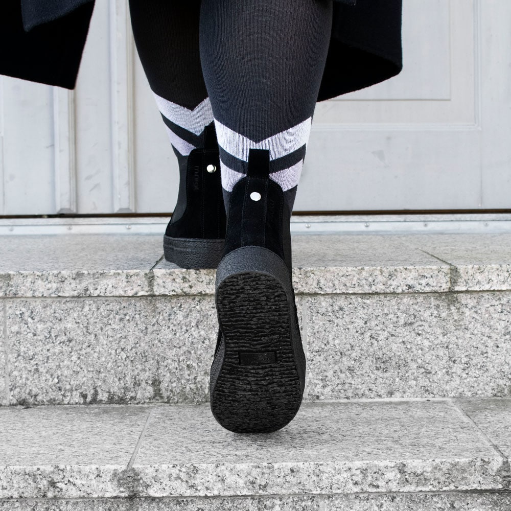 Minfot Chelsea Boots Visby Dam Mocka Svart