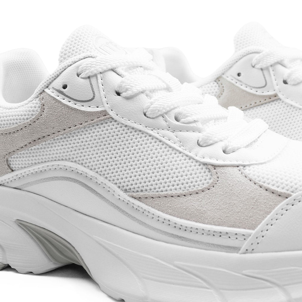 Minfot Sneaker Joy Dam Mesh Mocka Vit