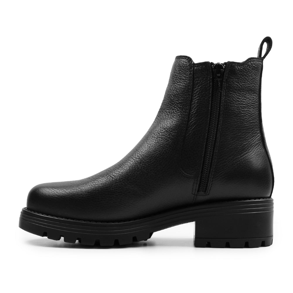 Minfot Cityspike Chelsea Broddskor Zip Skinn Svart