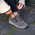 Minfot Cloe Sneaker Dragkedja Mocka Taupe
