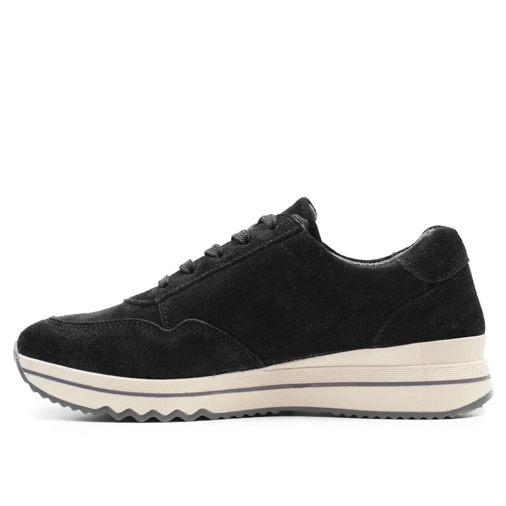 Minfot Cloe Sneaker Dam Dragkedja Mocka Svart