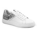 Minfot Comfort Sneakers Dam Skinn Leopard Vit