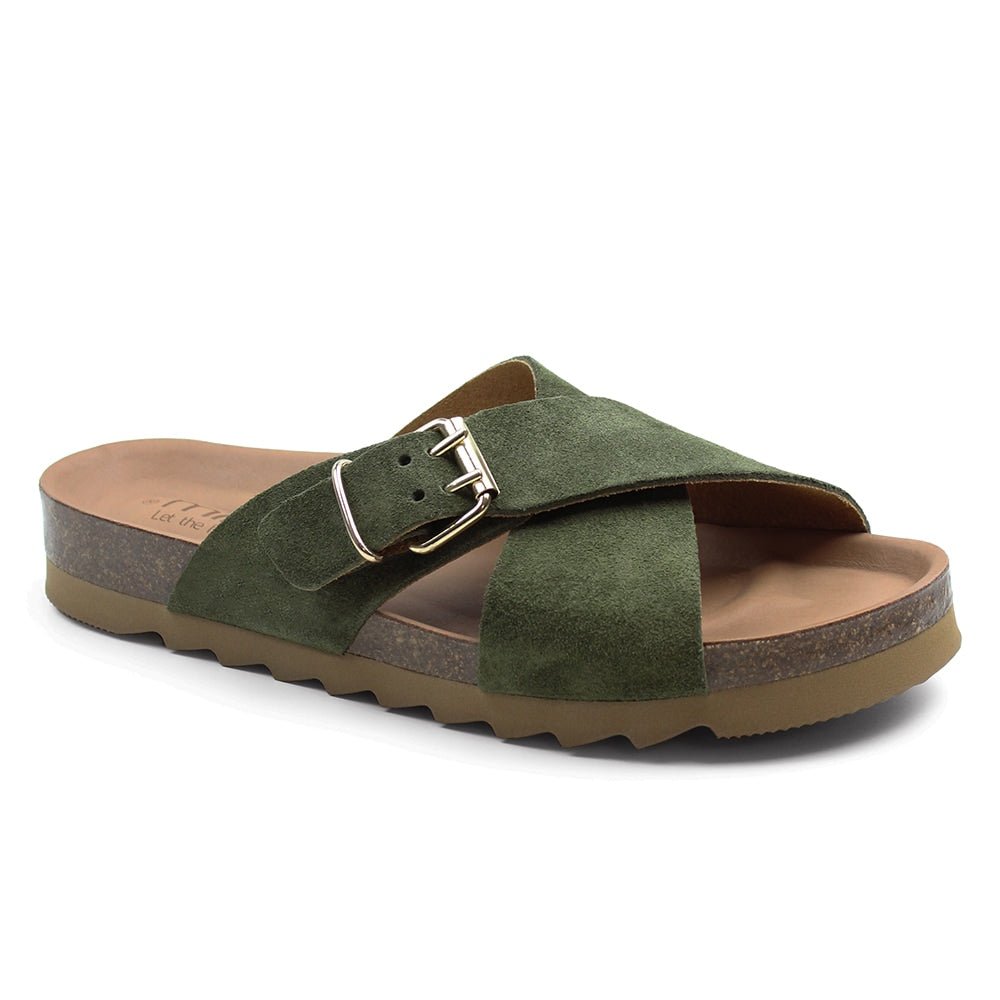 Minfot Cross Sandaler Dam Mocka Grön
