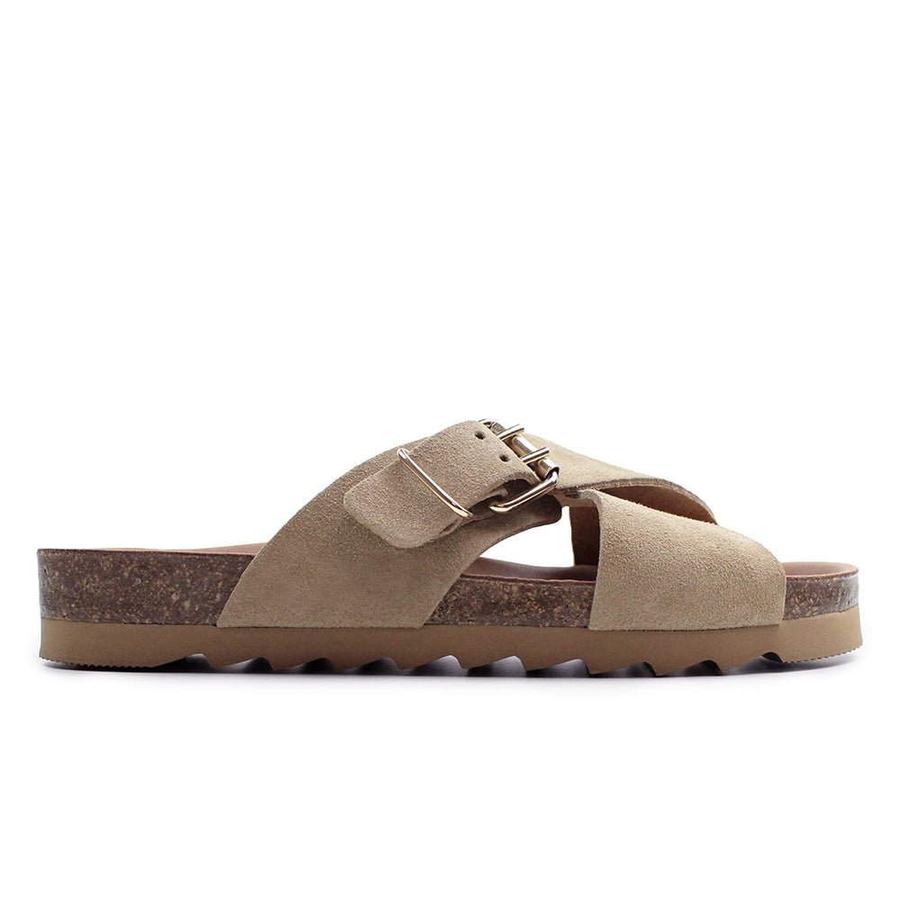 Minfot Cross Sandaler Dam Mocka Sand