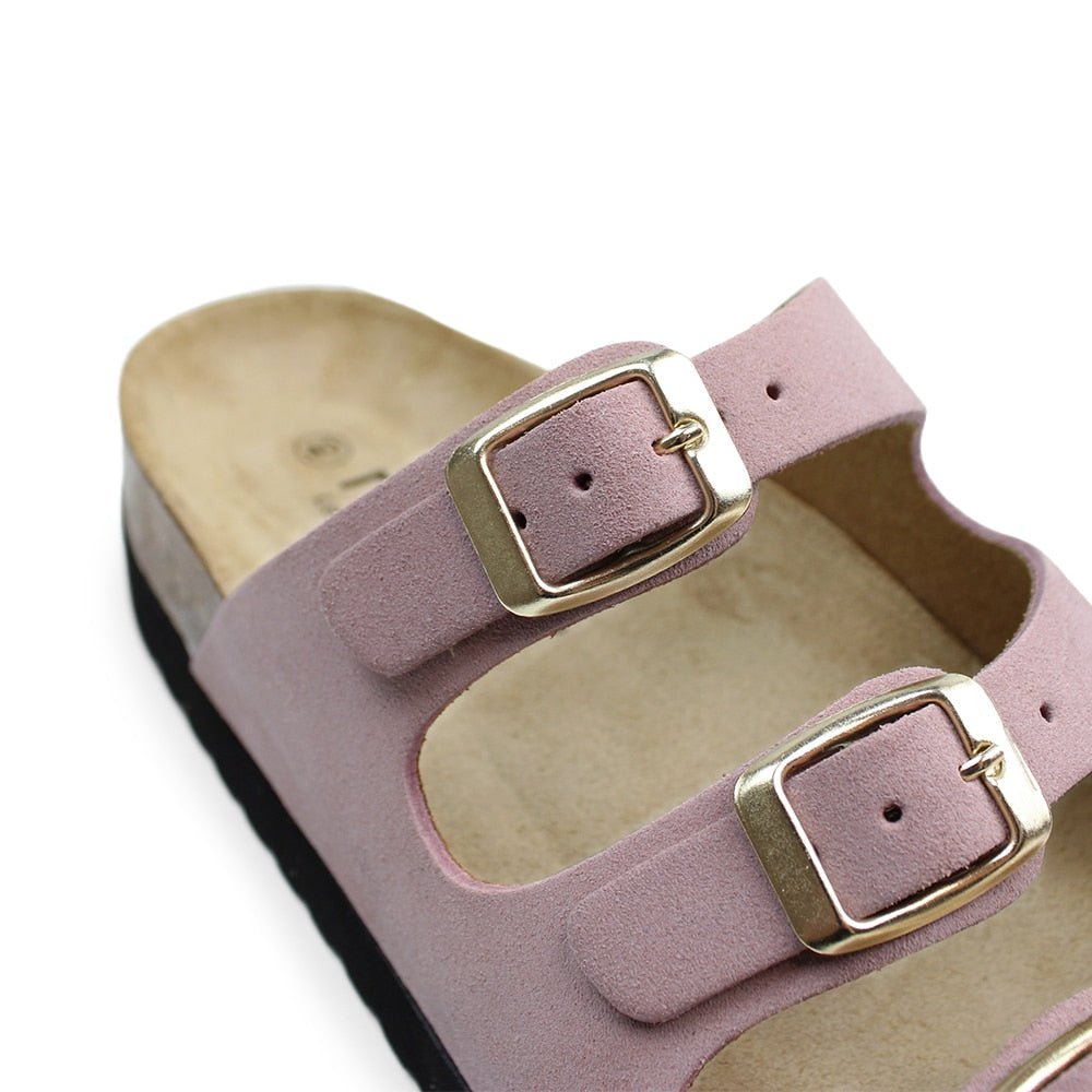 Minfot Sandal Mjuk Bio Ljusrosa Mocka