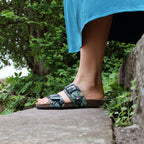 Minfot Softstep Sandaalit Naisten Biosandaali 2 hihnaa Tropical Glow Musta