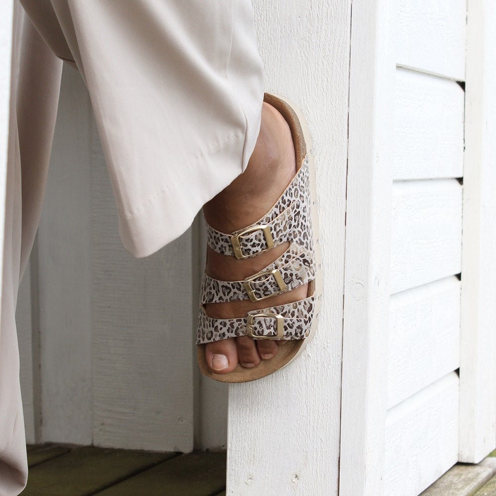 Minfot Upstep Lux Sandaler Dam Leopard Beige