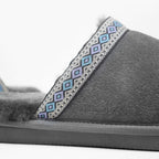 Minfot Fårskinnstofflor Slip-on Myre med sula Grå