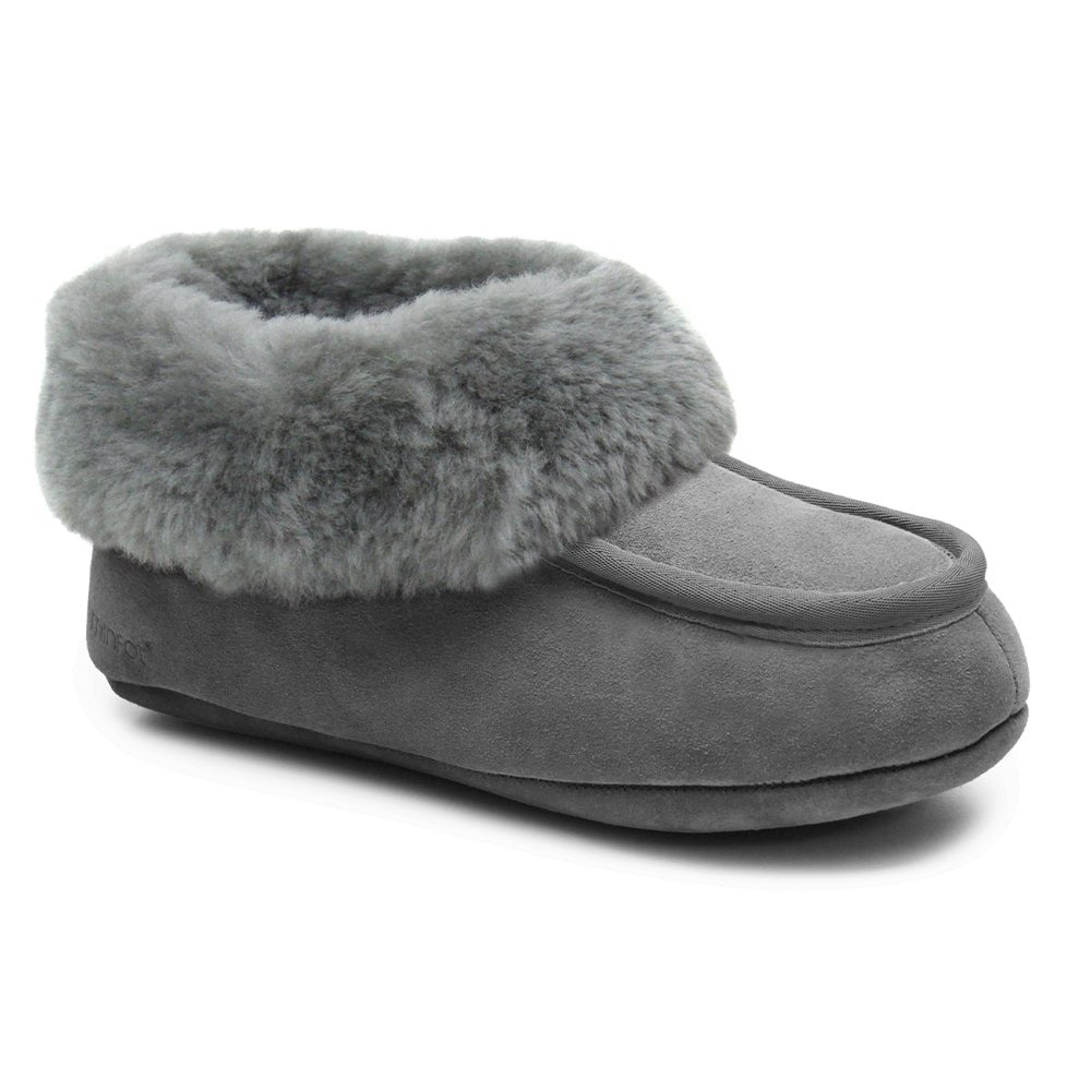 Minfot Fårskinnstofflor Sunne Grafit Grå Mocka