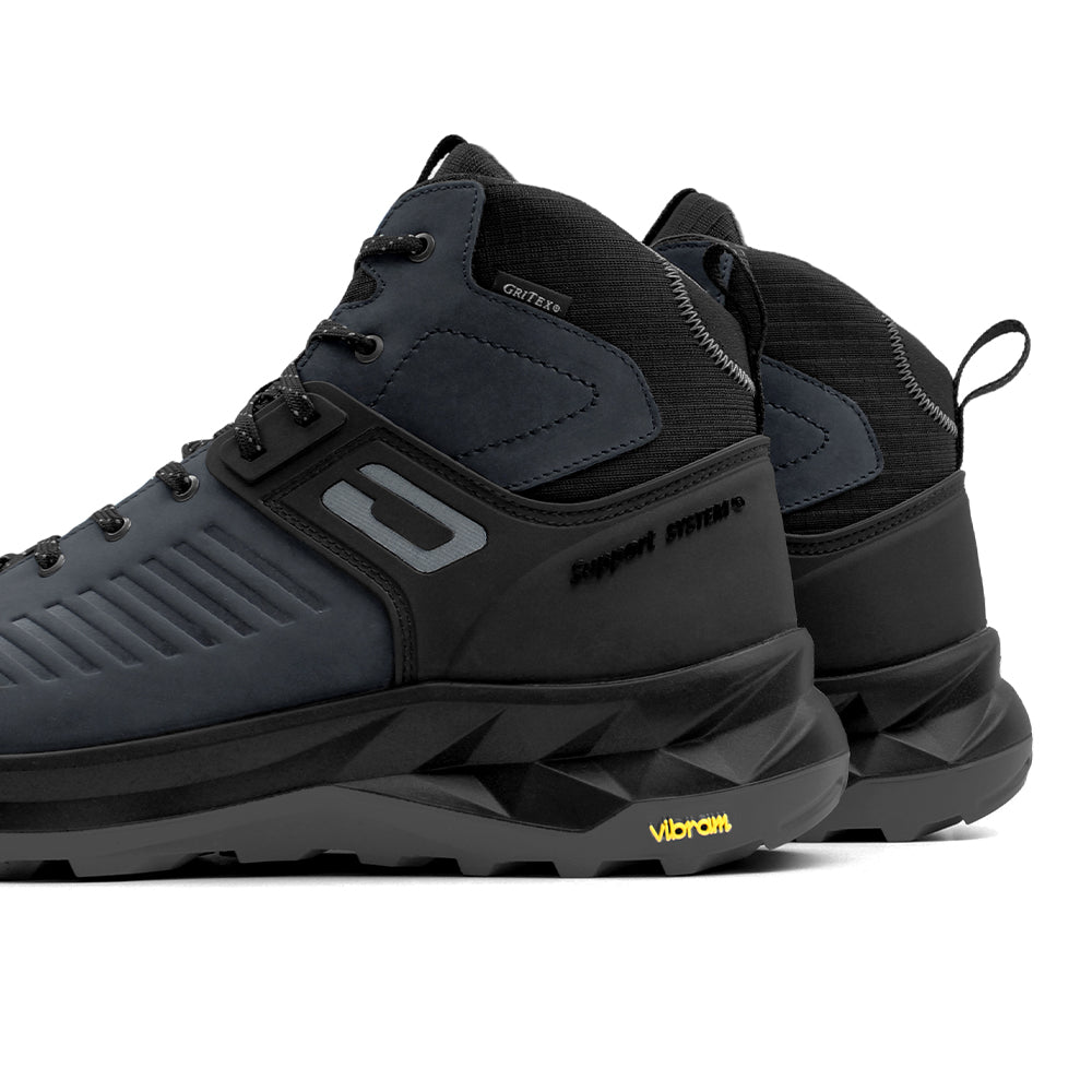 Minfot Granit Mid Kängor Unisex Vattenavvisande TEX Nubuck Svart