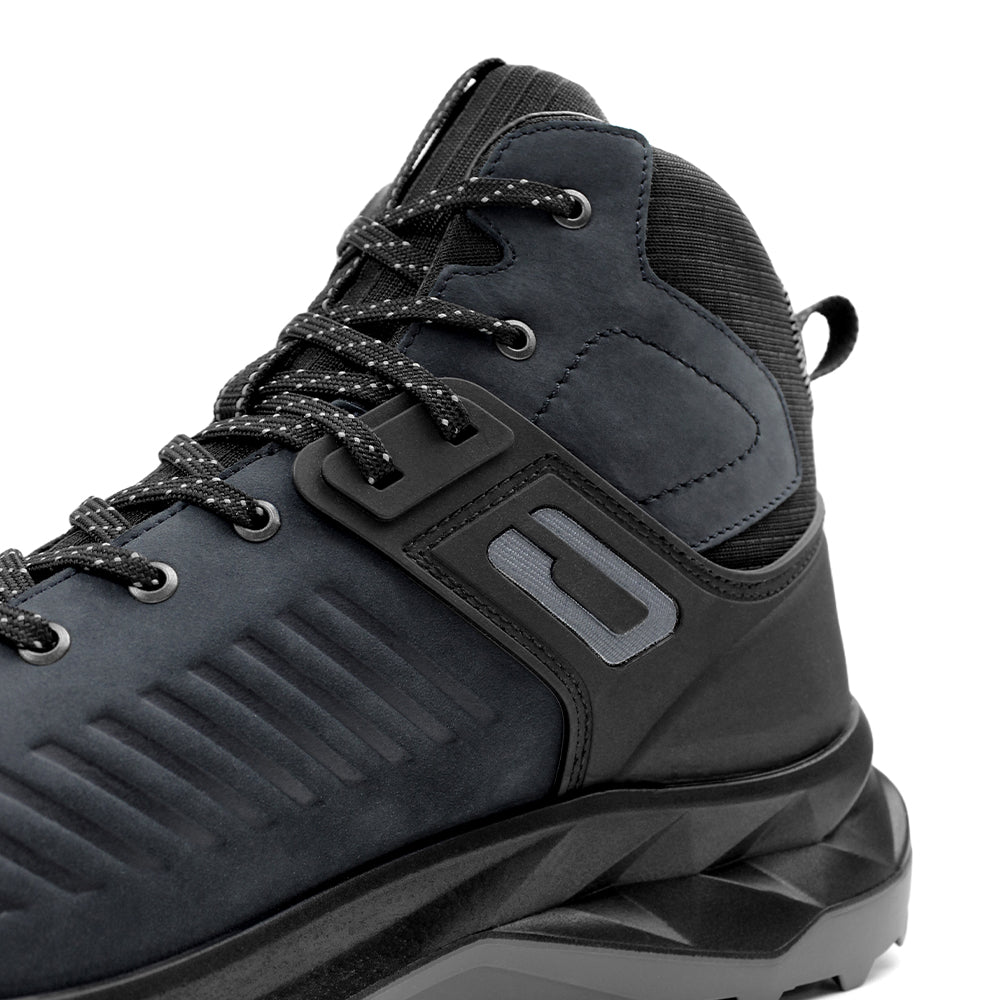 Minfot Granit Mid Kängor Unisex Vattenavvisande TEX Nubuck Svart