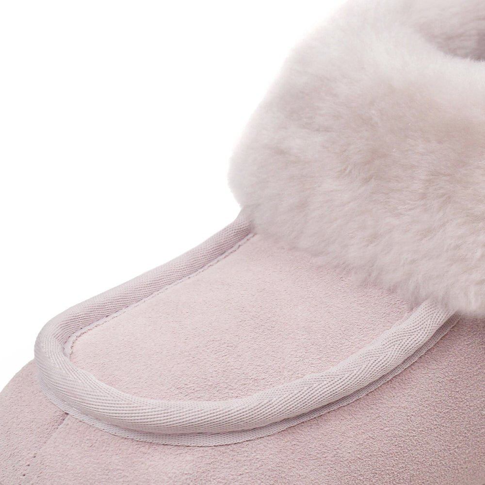 Minfot Fårskinnstofflor Hemse med sula Rose