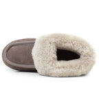 Minfot Fårskinnstofflor Hemse med sula Taupe