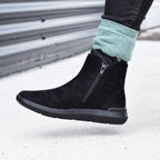 Minfot Lea Boots Stretch Dragkedja Svart