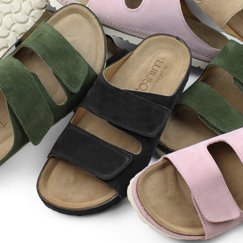 Minfot Luma Sandaler Kardborre Mocka Unisex Svart