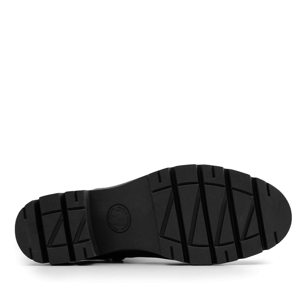 Minfot Noa Boots med låg klack Zip Stretch Läder Svart