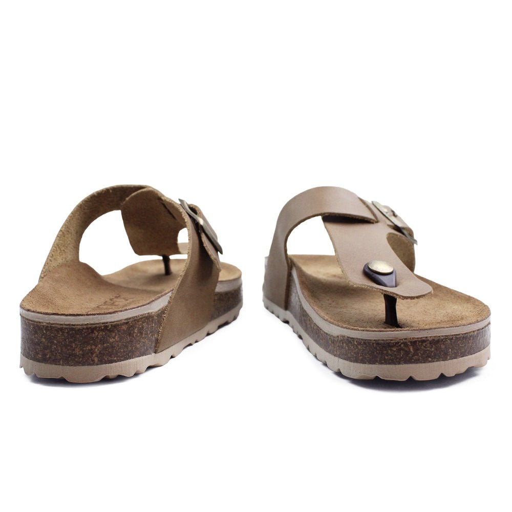 Minfot Noa Tåsandaler Läder Primo Soft Beige